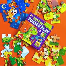 beartale 这款36片装DIY拼图套装，包含色彩鲜艳的动物、恐龙和交通工具图案，适合学龄前儿童，有助于培养孩子的协调能力和运动技能。这款拼图玩具融合了蒙特梭利教育理念，寓教于乐，是幼儿早期教育的理想之选。它简单易用，完美结合了认知游戏和拼图游戏。