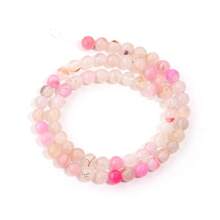 1 pièce de perles d'agate rose poussiéreux naturel, 6 mm/8 mm/10 mm style vintage à la mode fait main pour le DIY, convient pour les bracelets, colliers, bijoux, pendentifs, décorations, accessoires
