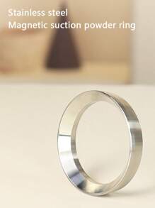 Juego de 8 aros antifugas de acero inoxidable con puntos magnéticos de recogida, se adapta a mangos de máquina de café de 51/53/58mm