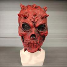 Maschera di clown di Ognissanti, copricapo, accessori per mascherata horror, maschera di lattice con sangue che sgorga