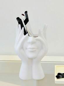 1 Stück Dekorativer Schreibtischorganizer in Menschenform, multifunktionaler Stift-/Makeup-Pinselhalter