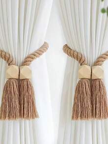 1 件装新款田园风格窗帘系带，强磁无需钻孔壁挂式磁扣系带绳 - 菱形扣 - 查看 8