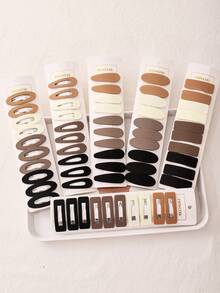 10 Stück minimalistische matte rechteckige Wassertropfen-förmige Clips, vielseitige Accessoires für den täglichen Gebrauch, Haarclips, flache Klemmclips, Clips für Haare, Haarspangen, Haarklammern