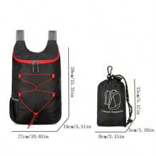 1 件耐用轻便的尼龙背包，适合露营、徒步旅行和旅行 - 15 英寸多隔层设计、可调节肩带、反光功能、多种颜色可选，旅行背包