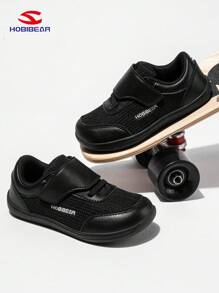 HOBIBEAR 1 Par de Tênis Esportivos para Crianças, Tênis de Corrida Descalça Meninos e Meninas para Caminhadas ao Ar Livre, Design Fácil de Limpar com Fita Mágica para Crianças que Sujam Facilmente seus Tênis