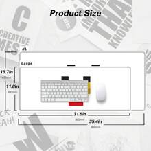BHJLAXR 1pc XXL Mousepad, HD Printed Cute Cartoon Duck, Washable Non Slip Rubber Material, Multi Functional Mouse Mats For Office Computer PC Gamer, Desk, As Gifts For Family Friends, Adult