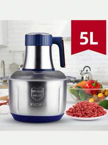 5-Liter-Zerkleinerer mit Ersatzklingen, Küchenmaschine, Mixer, Küchenmühle aus Edelstahl, Gemüse, Zwiebeln, Knoblauch, Salate, Obst, Nüsse