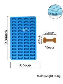 2 Different Shape Mold Sets, Cat And Dog Snack Mold, 116-Hole Mini Fish And Bone Shaped Silicone Mold For Baking Pet Treats/Cookies/Cat, Pet As A Bonus, Fish And Bone Shaped Candy/Chocolate Mold (Set Contains A Bone Shaped Silicone Mold And A Fish Shaped Silicone Mold,Total Of 2 Pieces) - Multicolor - View 9