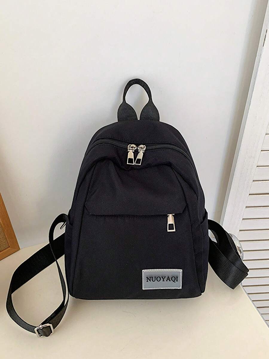 1 件迷你背包校园包，手机和钱包袋，外出收纳袋，学院风轻便便携，纯色设计，适合学生返校