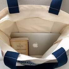 Liee - Bolsa de lona para mujer, bolsa de libro estética con cierre, bonita bolsa de libro pequeña, portátil, lavable para mujeres, bolsa de regalo para cumpleaños, día del profesor, - 1 - Ver 3