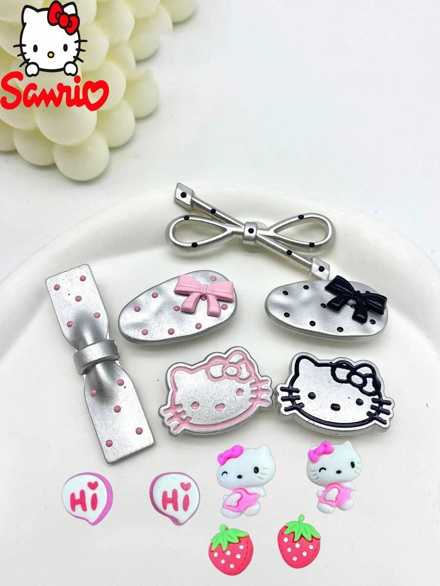 Sanrio Akcesoria do butów w stylu jaskiniowym, klamra do butów w kształcie krzyża DIY, odpinane akcesoria do butów, odpowiednie na sezon letni, zimowy, wiosenny i jesienny.