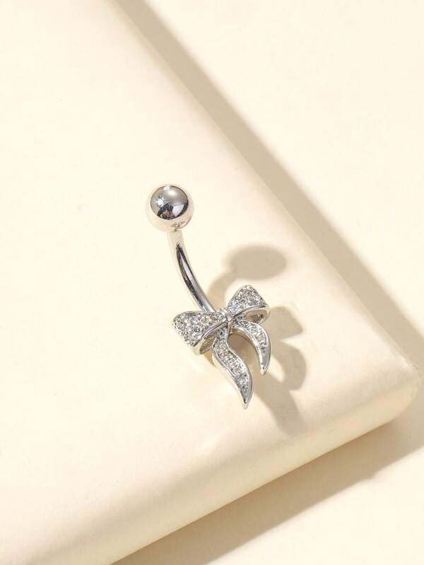 1 pieza Anillo de piercing de ombligo con diseño de mariposa elegante, anillo de ombligo sexy para uso diario de mujeres