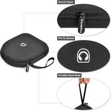 Headphone Case Compatible With Sony WH-CH520 Wireless Headphones Bluetooth On-Ear Headset With Microphone, Over Ear Noise Cancelling Earphone Bag For USB Cable For Work- Black (Box Only) - 黑色 - 查看 7
