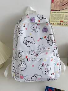 Sanrio 1 pezzo Hello Kitty di Sanrio, borsa ampia capienza, zaino alla moda con scomparto per computer portatile, versatile borsa a spalla, borsa per la scuola, portatile, alta capacità, per ragazze adolescenti, donne, studenti universitari, scuola media, superiore, attività all'aperto, viaggi