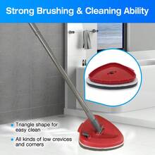 1 đầu bàn chải thay thế, tương thích với hệ thống lau nhà xoay một xô O-Cedar, bàn chải thay thế để vệ sinh bồn tắm và gạch, phù hợp với máy lau nhà xoay O-Cedar EasyWring, bàn chải lau sàn, dùng cho vòi sen, bồn tắm, tường, dụng cụ vệ sinh, phụ kiện vệ sinh - Đỏ - Xem 5