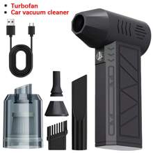 Mini ventilador a turbina, soplador de aire con turbina a 130,000RPM, soplador eléctrico de 3 velocidades ajustables, velocidad del viento 52m/s con motor sin escobillas, ventilador manual de alto rendimiento para automóviles, para inflar cojines de aire, secar mascotas, secador de pelo para barbacoa