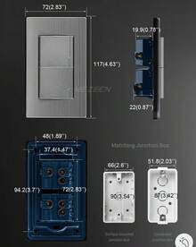 Duplex Contact Plate, Single Switches, Double Switch, Switch With Contact, - 030385 - View 4