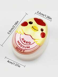 1个鸡蛋计时器，变色鸡蛋计时器 - 精确测量煮蛋时间，食品安全计时工具，轻松煮出完美鸡蛋，方便餐厅使用，灵敏的指示器显示鸡蛋的熟度，变色指示器会在鸡蛋煮熟时发出提示，适合家庭、宿舍使用，变色厨房小工具