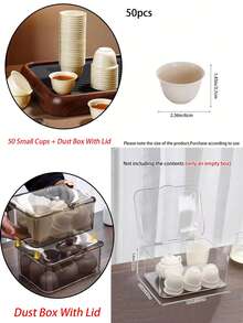 50 件加厚迷你茶杯，优质稻壳餐具，适合家庭和商业使用，适合聚会、节日、茶馆、酒吧、招待客人圣诞礼物