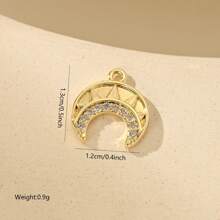 4 piezas de colgantes con forma de corazón de 24K con zirconia y baño de cobre chapado en lujo, material para hacer joyas como collares, brazaletes y pendientes