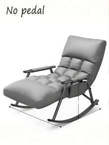 PU Rocking Recliner - Ergonomic Lounge Chair For Reading , Comfortable Slouchy Sofa With Footrest, Living Room/Bedroom Relax - Multicolor - View 13