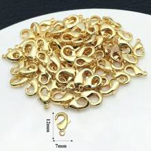 100 pièces 12*7mm Griffes de dragon délicates en or, argent et platine. Design pratique d'ouverture et de fermeture. Idéal pour les créateurs de bijoux pour connecter les chaînes, les perles et d'autres matériaux