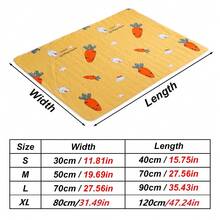 1 szt. Wodoodporna mata na mocz dla zwierząt z uroczym, kreskówkowym wzorem, oddychająca, lekka i zmywalna, odpowiednia na każdą porę roku, losowe cięcie wzoru, nie nadaje się do prania w pralce, spód nie jest wodoodporny