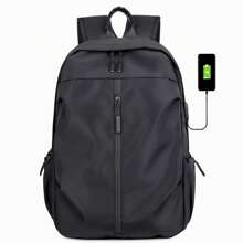 CHEPAINTS DAIK Minimalist & Fashionable Casual Backpack, Black Color Male Backpack, Business Laptop Bag, Large Capacity Travel Backpack, Gym Bag, Student Backpack, Affordable Backpack For Men Back To School Supplies