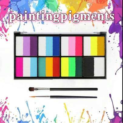 24 Colors Water-Based Washable Face & Body Paint, Suitable For Exhibitions, Gatherings, Performances, Parties, Graduation, Carnival, Halloween, Christmas, Birthday Celebrations
