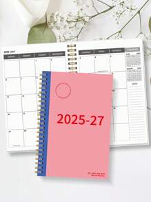 BUBU 1 pieza Planificador de calendario de 52 semanas + Pegatinas de índice. Este cuaderno espiral semanal y diario es un planificador de citas de 52 semanas que mejora la productividad, suministros de oficina, calendario para adultos y organizador personal, útiles escolares