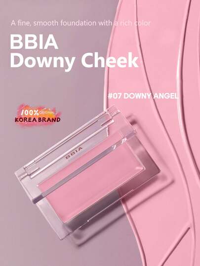 Bbia Bbia Downy Cheek 07 DOWNY ANGEL, Rosy Beige, Silky Velvet, Feather-Light Blend, Soft-Focus Effect, Non-Chalky Formula, Sweat-Resistant, One-Swipe Pigment, No Patchiness, Slim Pocket Size, Office Look, Weekend Vibes, Oily Skin Friendly, K-Beauty, Korean Makeup, 3.5g/0.12oz