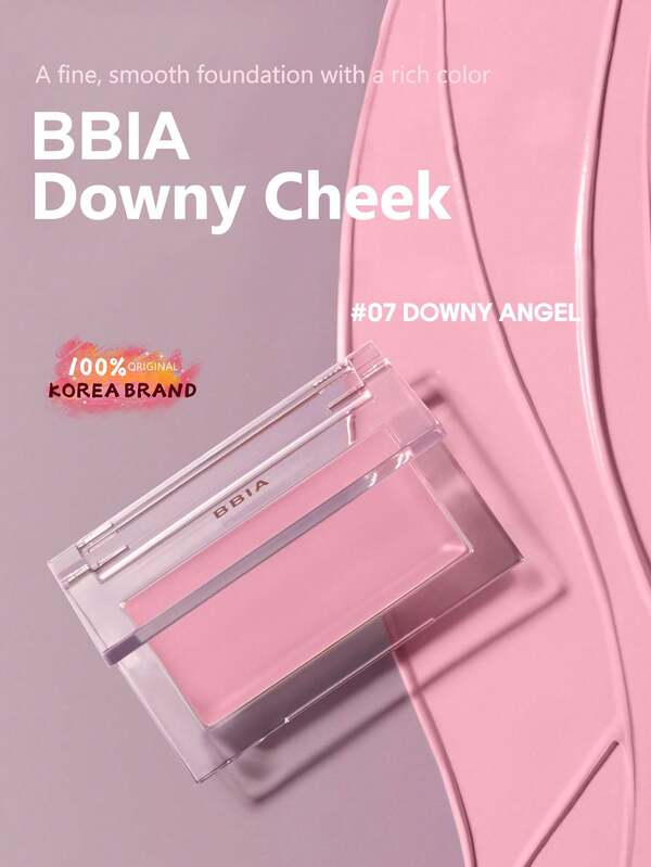 Bbia Bbia Downy Cheek 07 DOWNY ANGEL, Rosato Beige, Velluto Setoso, Miscela Leggera Come Una Piuma, Effetto Soft-Focus, Formula Non Gessosa, Resistente al Sudore, Pigmento in Un Solo Passaggio, Senza Chiazze, Formato Tascabile Slim, Look da Ufficio, Weekend Vibes, Adatto per Pelle Grassa, K-Beauty, Trucco Coreano, 3.5g/0.12oz