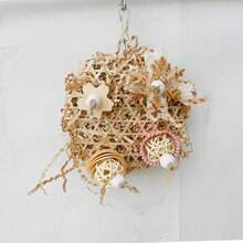1 Piece Accessories, Colors And Styles, Shipped Randomly, Bird Supplies, Bamboo Woven Straw Chewing Skewers, Natural Corn Cob, Grass Ball Chewing Supplies