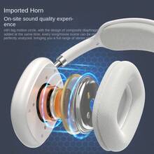 P9 Pro Max Subwoofer Bluetooth Headsets Wireless Headsets Bluetooth 5.0 Sports Headsets Bass Wireless Headsets - 白色 - 查看 4