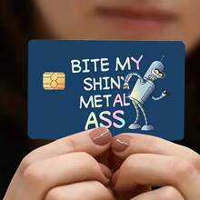 有趣的卡通贴纸，银行卡隐私保护贴 - 适用于信用卡/借记卡，防刮，炫酷装饰和礼物 - 彩色 - 查看 1