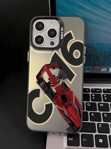 Coque de téléphone IMD noire antidérapante et à la mode, motif voiture de course personnalisé avec boutons indépendants, compatible avec iPhone 16 ProMax/16/16 Pro/16 Plus/15/15 ProMax/15 Pro/11/12/13/14 ProMax/11 Pro/11 ProMax/12 Pro/12 ProMax/13 Pro/13 ProMax/14 Pro/14 ProMax, design créatif haut de gamme.