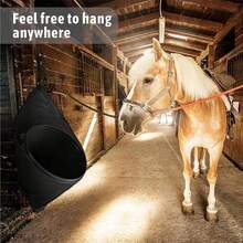 1 件套马饲料袋架、拖车谷物桶袋、马拖车收纳袋、马厩拖车马饲料用品、马饮水桶挂袋、饲料挂袋 - 彩色 - 查看 6