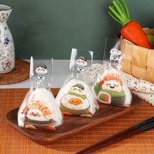 1套/50个，100个 2种规格防雾三角饭菜卷包装袋寿司包装纸海苔工具模具包装袋寿司专用工具