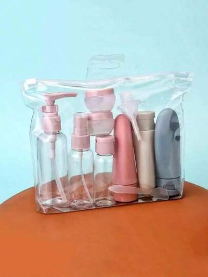 12 Travel Bottles For Toiletries, Leak Proof Travel Bottles, 80ml Travel Containers (With Refillable Bags), Empty Travel Bottle Sets For Lotion, Shampoo, Conditioner,Travel Accessories,
