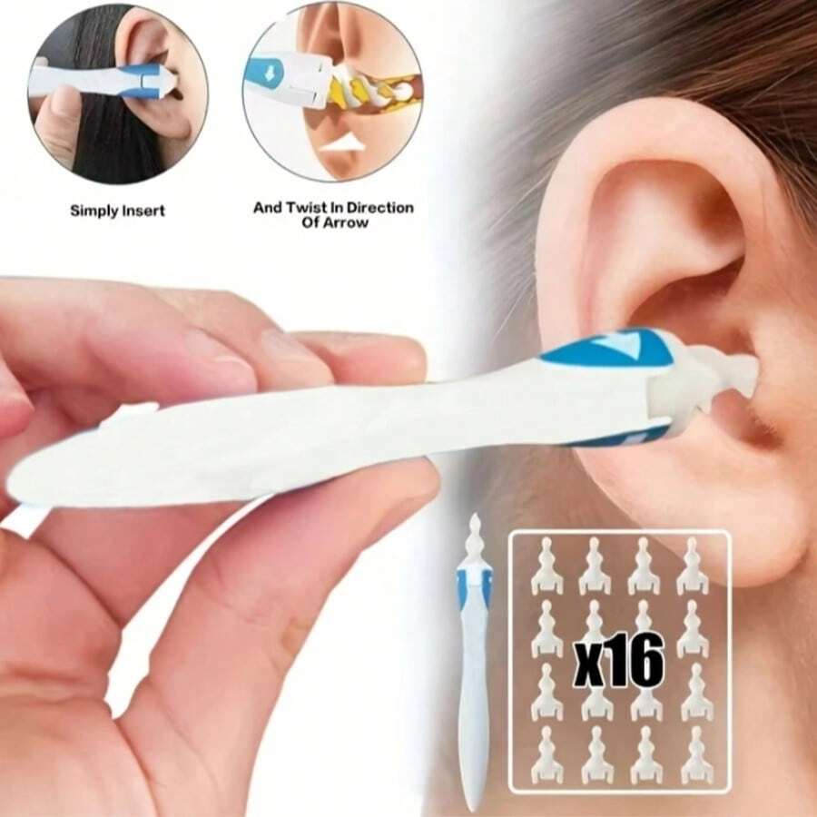 Silicone Ear Cleaning Stick, Soft & Gentle Ear Wax Removal Tool, Unscented, Stick Format, Manual Operation, No Battery Required