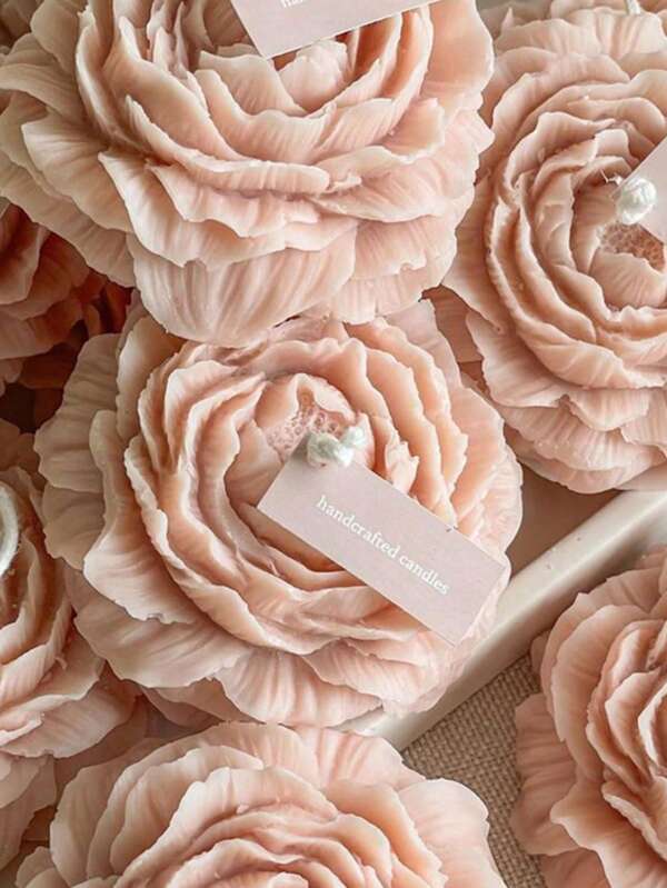 1 pièce Moule en silicone de bougie d'aromathérapie en forme de fleur de pivoine, convient pour la fabrication de bougies 3D faites maison, pierres parfumées, artisanat en résine, décoration de la maison, cadeaux pour la fête des mères, cadeaux de fête, décoration de fête d'ambiance, etc.