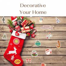 100pcs Christmas Sticker Set, Reusable Decorative Stickers, Waterproof PVC Cute Stickers, Gift Wrap Stickers, Merry Christmas, Suitable For Laptop/Skateboard/Cup/Car/Helmet/Planner Christmas Christmas Decorations Christmas Pajamas Christmas Gifts Christmas Decor
