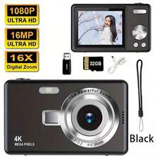 1pc12MP Digital Camera 16X Zoom 2.4" TFT Screen Autofocus FHD, Portable DSLR Travel Camera For Outdoor Holiday Party Christmas Halloween Birthday Gift(Silver) - Silver - View 8