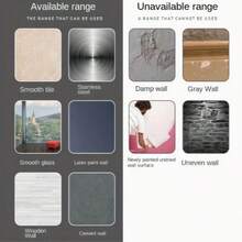 2pcs/4pcs Sturdy Curtain Rod Hooks - Adjustable Tension Rod Fixed Brackets, Comes With No Drill Self-Adhesive Clips And Cross Bar Curtain Holder, Easy Installation And Stability - 2 Pcs - View 9