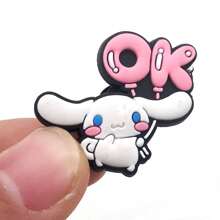 Sanrio 36 Pieces/Kuromi, Hello Kitty, Yugui Dog, Men's And Women's Shoe Accessories, Suitable; Summer, Clogs, Sandals, EVA Beach Hole Bag