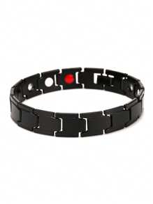 1 pièce Bracelet métallique magnétique à la mode et polyvalent pour hommes