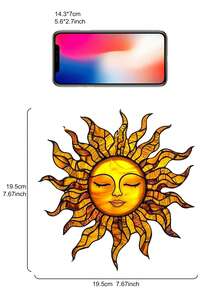 1 Pieza Colgante de ventana de acrílico con diseño de sol - Decoración de pared estilo sol, arte bohemio y espiritual para primavera y verano, regalo perfecto para el Día de la Madre y bodas, ornamento con forma de sol para el hogar, jardín o patio (RETIRE LA PELÍCULA PROTECTORA ANTES DE USAR, HECHO DE ACRÍLICO, NO DE VIDRIO)
