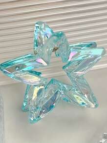 1pc Colorful Hollowed-Out Star-Shaped High Ponytail Clipper For Women, Half-Tied Hair At The Back Of The Head, High-End Clipper, Party Gift Headwear Fashion Hair Accessories Beauty Claw Clips Elegant Hair Clip Boho Hair Claw Fall Winter For Vacation Outfits Woman