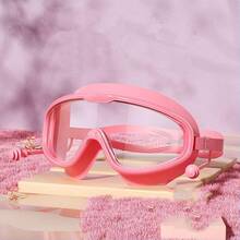 Swimming Goggles, High-Definition Large Frame Waterproof And Anti Fog Swimming - Pink - View 1