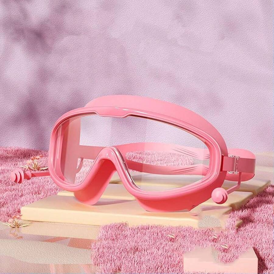 Swimming Goggles, High-Definition Large Frame Waterproof And Anti Fog Swimming - Pink - View 1
